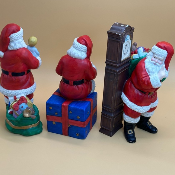 Santa Claus Figurine Porcelain Red White Toys Sack - Picture 8 of 16